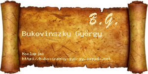 Bukovinszky György névjegykártya